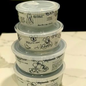 Disney Sketchbook Mickey , Minnie and Pluto bowls